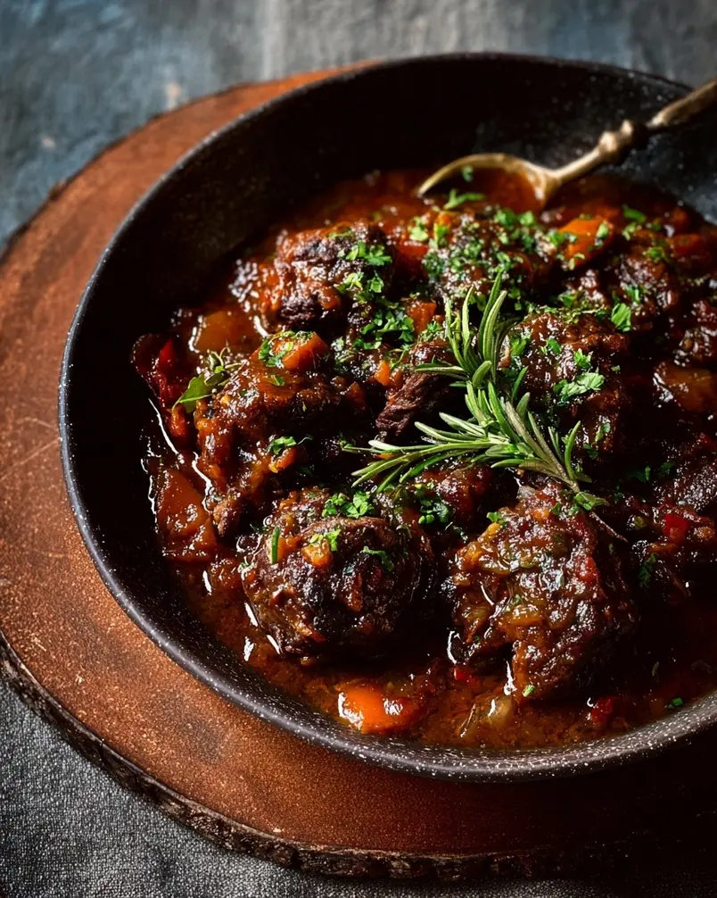 Slow Braised Red Wine Oxtail